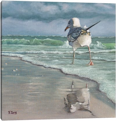 Beach Walking Canvas Art Print - Yue Zeng