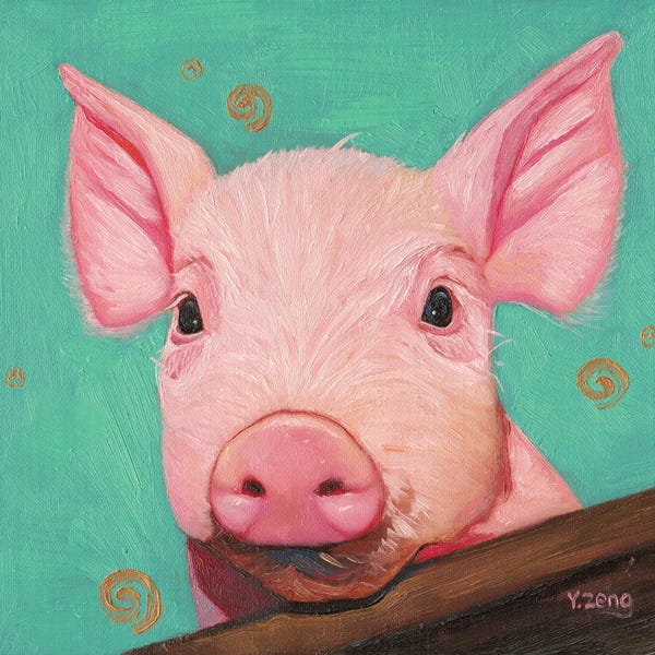Pigs: Pink Piggy by Yue Zeng
