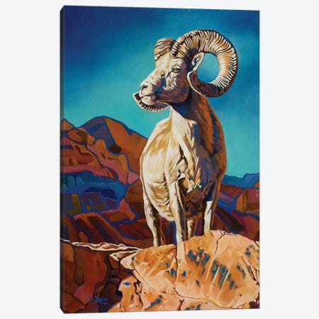 Mountain Pride Big Horn Sheep Canvas Print #YZG52} by Yue Zeng Canvas Print