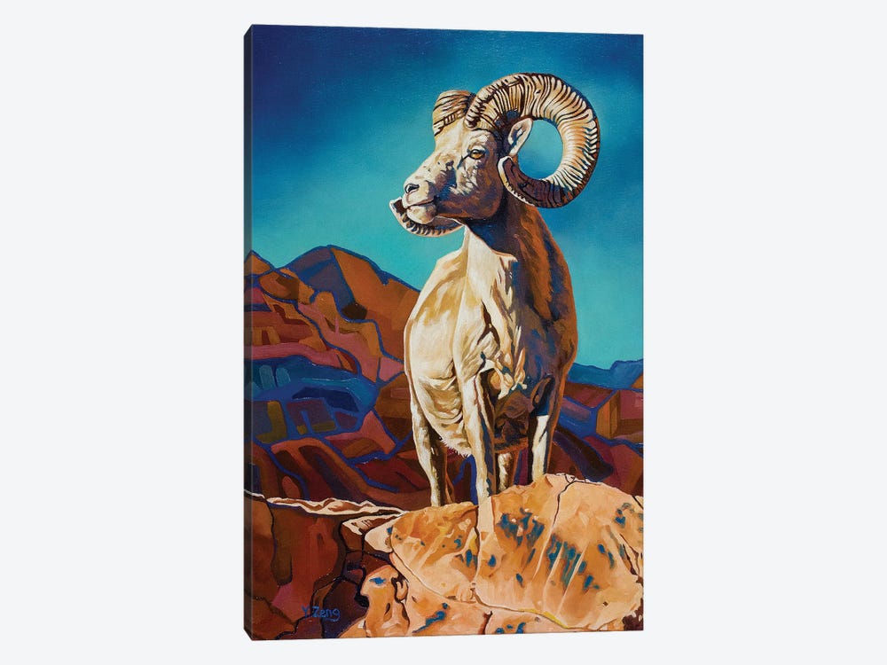Mountain Pride Big Horn Sheep by Yue Zeng 1-piece Art Print