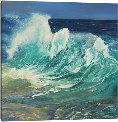 Ocean Waves Canvas Art Print - Yue Zeng