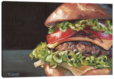 Hamburger Canvas Art Print - Yue Zeng