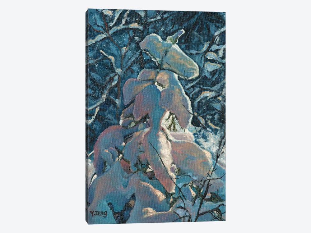 Snow Covered Fern by Yue Zeng 1-piece Canvas Art Print