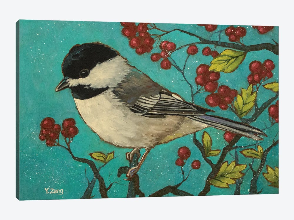 Chickadee Bird by Yue Zeng 1-piece Canvas Art Print