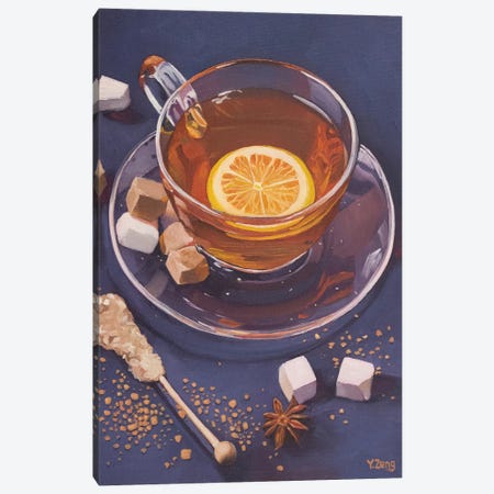 Lemon Tea And Sugar Cubes Canvas Print #YZG67} by Yue Zeng Canvas Art Print