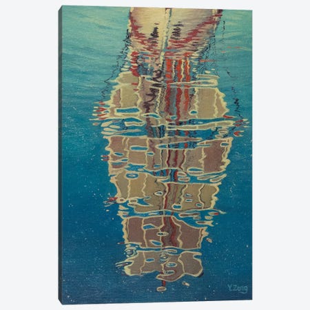 Reflection Of Boat Sail Canvas Print #YZG74} by Yue Zeng Canvas Wall Art