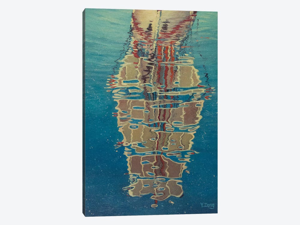 Reflection Of Boat Sail by Yue Zeng 1-piece Art Print