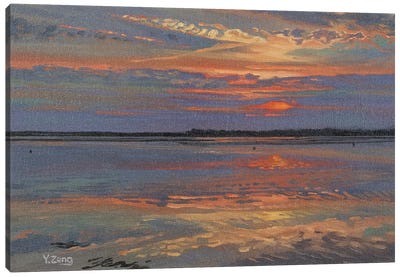 Lake Sunset Canvas Art Print - Yue Zeng