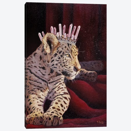 Princess Leopard Oil Canvas Print #YZG80} by Yue Zeng Canvas Artwork