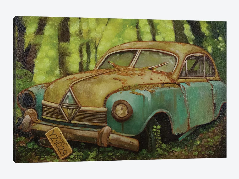 Abandoned Car Oil by Yue Zeng 1-piece Canvas Art Print