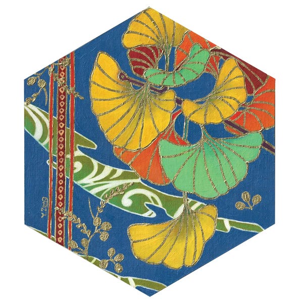 Ginkgo Trees: Ginkgo Hexagon Oil by Yue Zeng