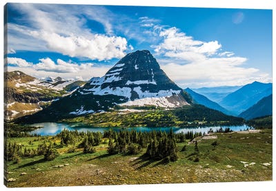 Hidden Lake, Glacier National Park, Montana Canvas Art Print - Mountains Scenic Photography