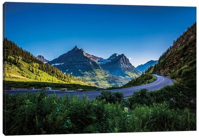 Mountain Pass, Continental Divide, Glacier National Park, Montana Canvas Art Print