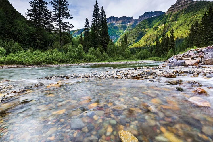 Stream, Rocks, Rushing Water, Glacier National Park, Montana by Yitzi Kessock wall art