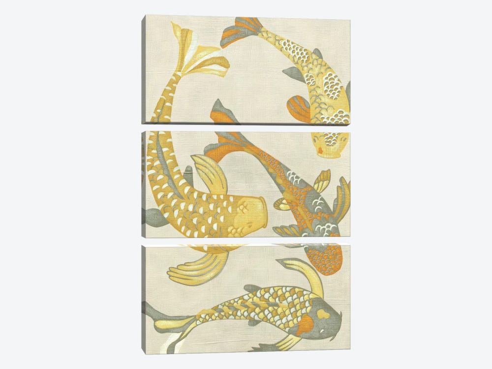 Golden Koi I 3-piece Canvas Wall Art