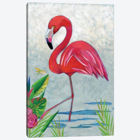 Vivid Flamingo I Canvas Print #ZAR263} by Chariklia Zarris Canvas Art