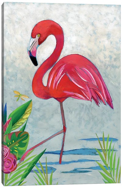 Vivid Flamingo I Canvas Art Print