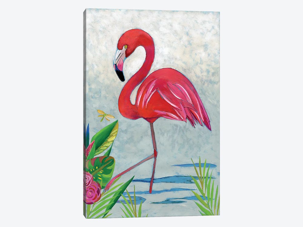Vivid Flamingo I by Chariklia Zarris 1-piece Canvas Wall Art
