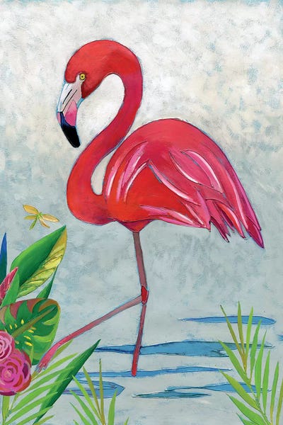 Chariklia Zarris: Vivid Flamingo I by Chariklia Zarris