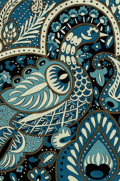 Peacocks: Indigo Peacock I by Chariklia Zarris