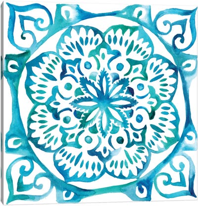 Meditation Tiles III Canvas Art Print - Scroll
