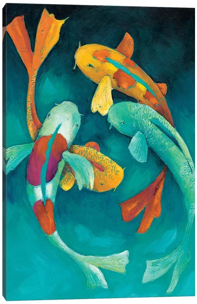 Ornamental Koi II Canvas Art Print - Fish Art