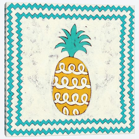 Pineapple Vacation IV Canvas Print #ZAR54} by Chariklia Zarris Art Print