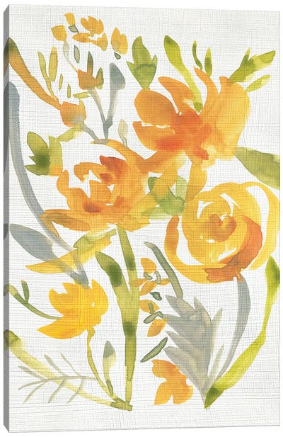 Butterscotch Bouquet II Canvas Art Print - Chariklia Zarris