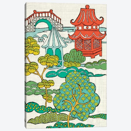 Pagoda Landscape II Canvas Print #ZAR615} by Chariklia Zarris Canvas Wall Art