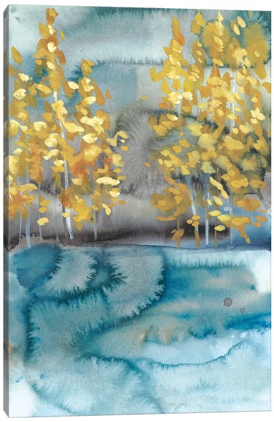 Golden Trees II Canvas Art Print - Chariklia Zarris