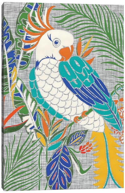 Tropical Cockatoo Canvas Art Print - Cockatoo Art