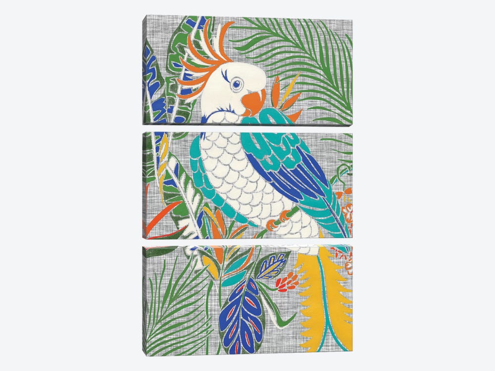 Tropical Cockatoo by Chariklia Zarris 3-piece Art Print
