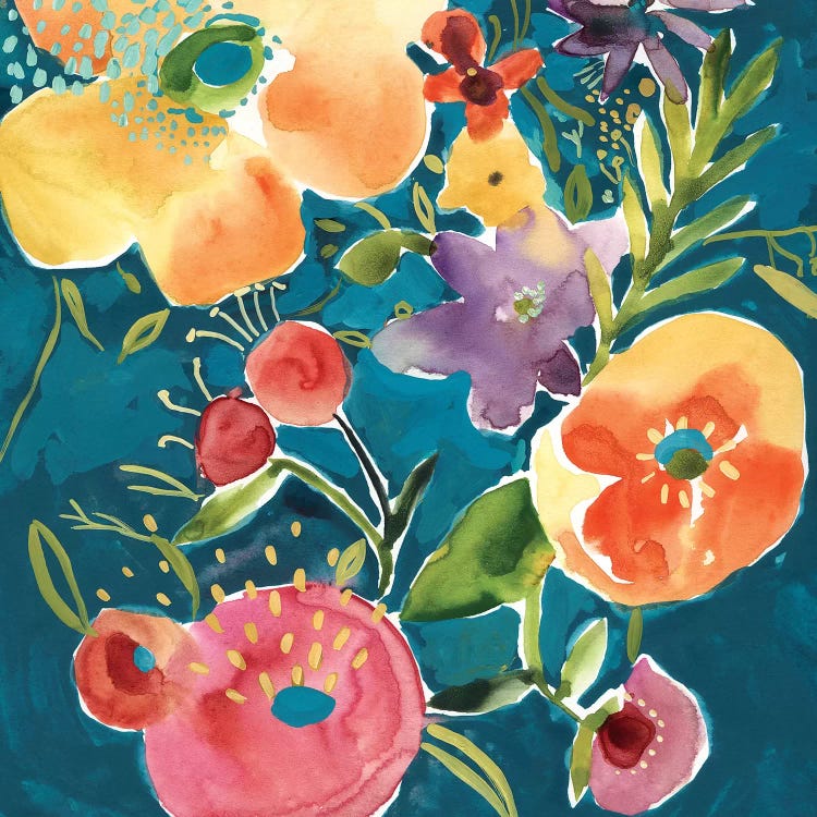 Abundant Florals I by Chariklia Zarris wall art