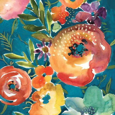 Abundant Florals II by Chariklia Zarris framed canvas print