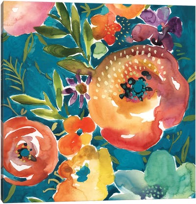 Abundant Florals II Canvas Art Print - Chariklia Zarris