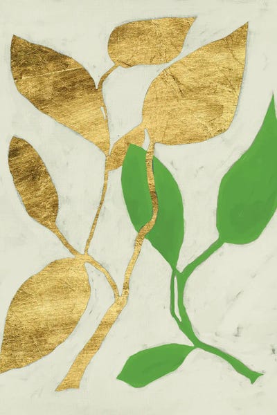 Gilt Tropic VI by Chariklia Zarris framed canvas print