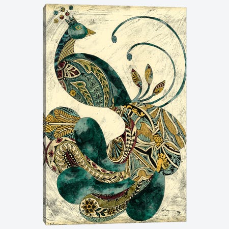 Royal Peacock I Canvas Print #ZAR7} by Chariklia Zarris Art Print