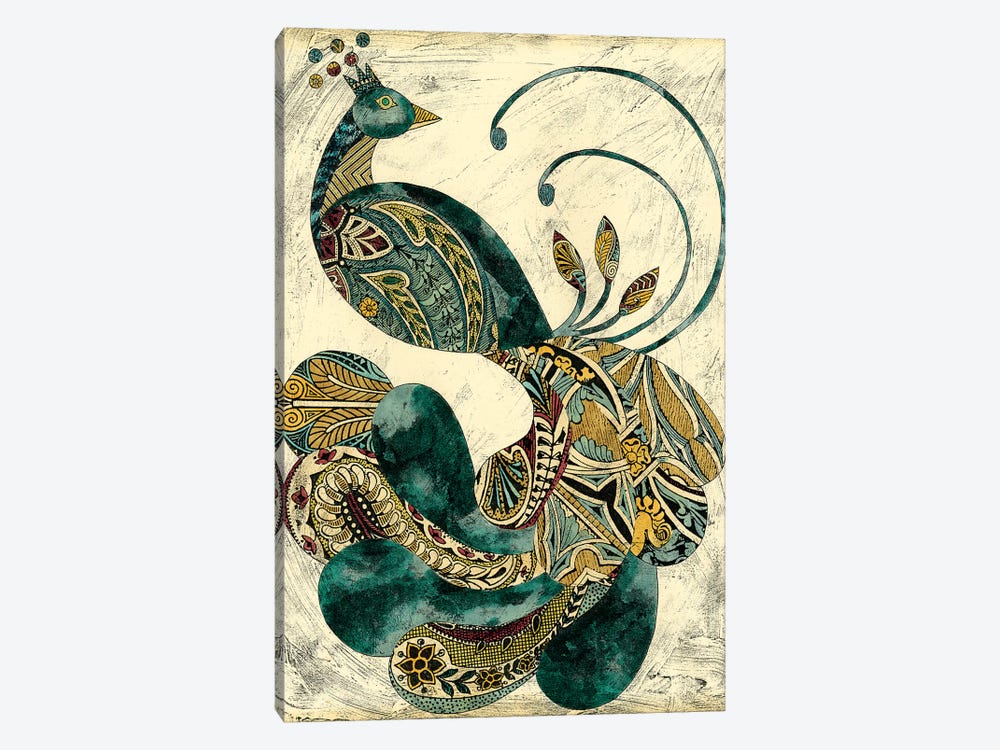 Royal Peacock I by Chariklia Zarris 1-piece Canvas Art
