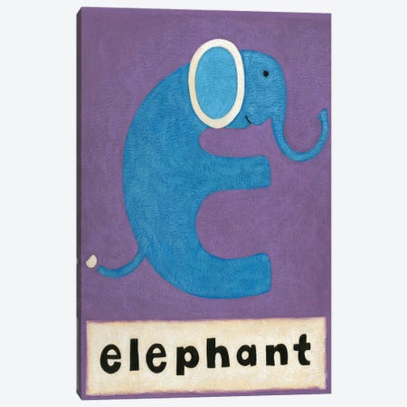 E Is For Elephant Canvas Print #ZAR81} by Chariklia Zarris Canvas Art Print