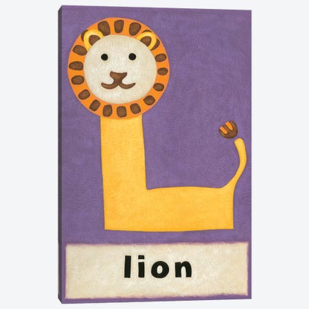 L Is For Lion Canvas Print #ZAR83} by Chariklia Zarris Canvas Print