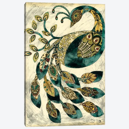 Royal Peacock II Canvas Print #ZAR8} by Chariklia Zarris Canvas Wall Art