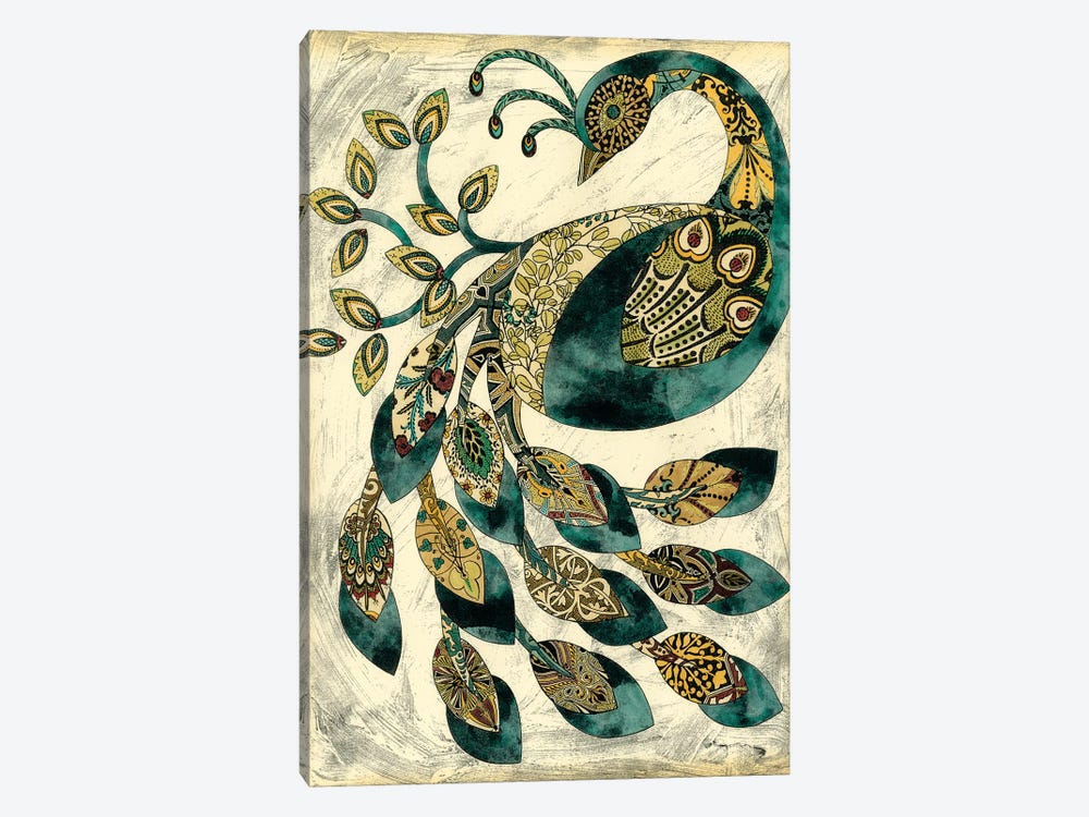 Royal Peacock II by Chariklia Zarris 1-piece Canvas Art Print