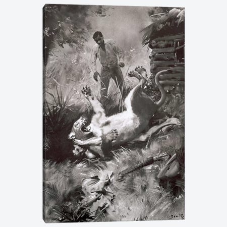 Tarzan of the Apes®, Chapter XV Canvas Print #ZDB10} by Zdeněk Burian Canvas Wall Art