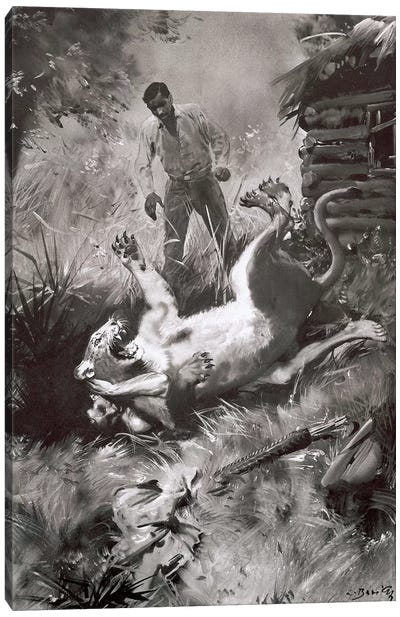 Tarzan of the Apes®, Chapter XV Canvas Art Print - The Edgar Rice Burroughs Collection