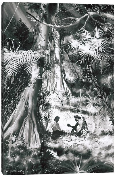 Tarzan of the Apes, Chapter XX Canvas Art Print - The Edgar Rice Burroughs Collection
