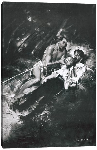 Tarzan of the Apes®, Chapter XXIII Canvas Art Print - The Edgar Rice Burroughs Collection
