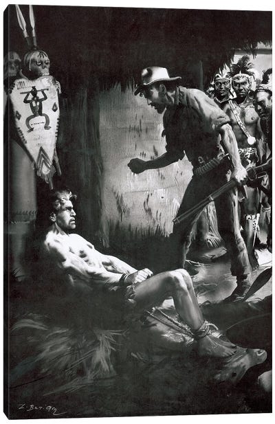The Beasts of Tarzan®, Chapter VII Canvas Art Print - The Edgar Rice Burroughs Collection