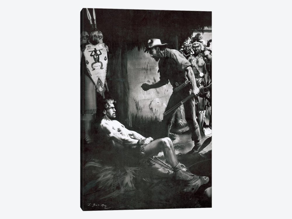 The Beasts of Tarzan®, Chapter VII by Zdeněk Burian 1-piece Canvas Art Print