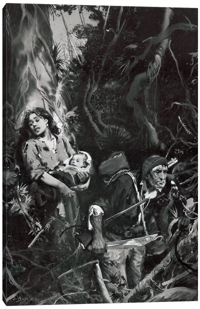 The Beasts of Tarzan®, Chapter XII Canvas Art Print - The Edgar Rice Burroughs Collection