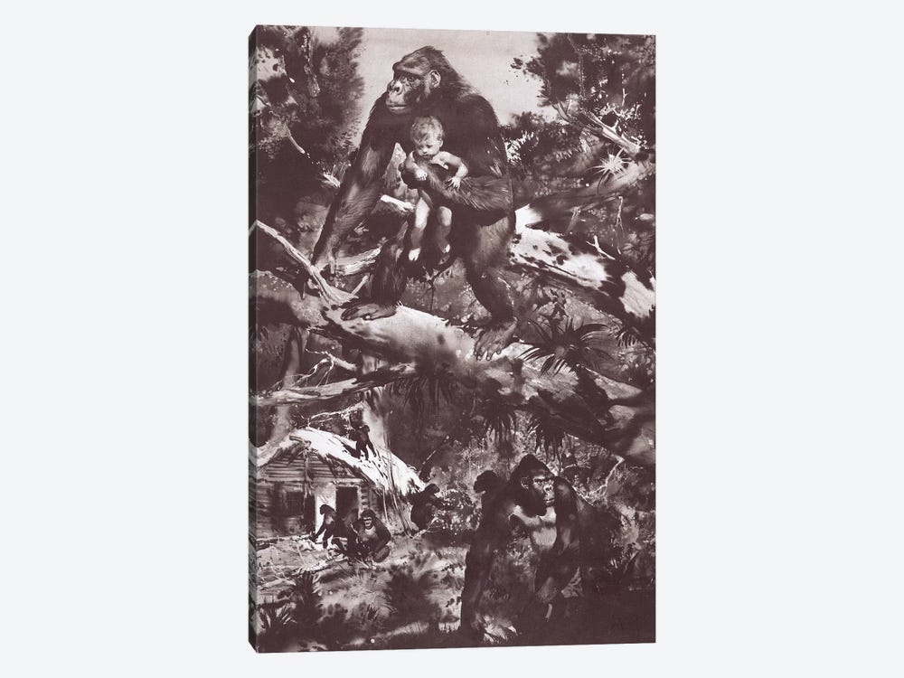 Tarzan of the Apes®, Chapter IV by Zdeněk Burian 1-piece Canvas Art